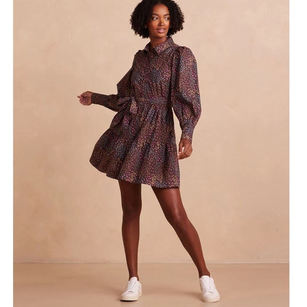 Summersalt The Countryside Poplin Tiered Shirtdress Szie S